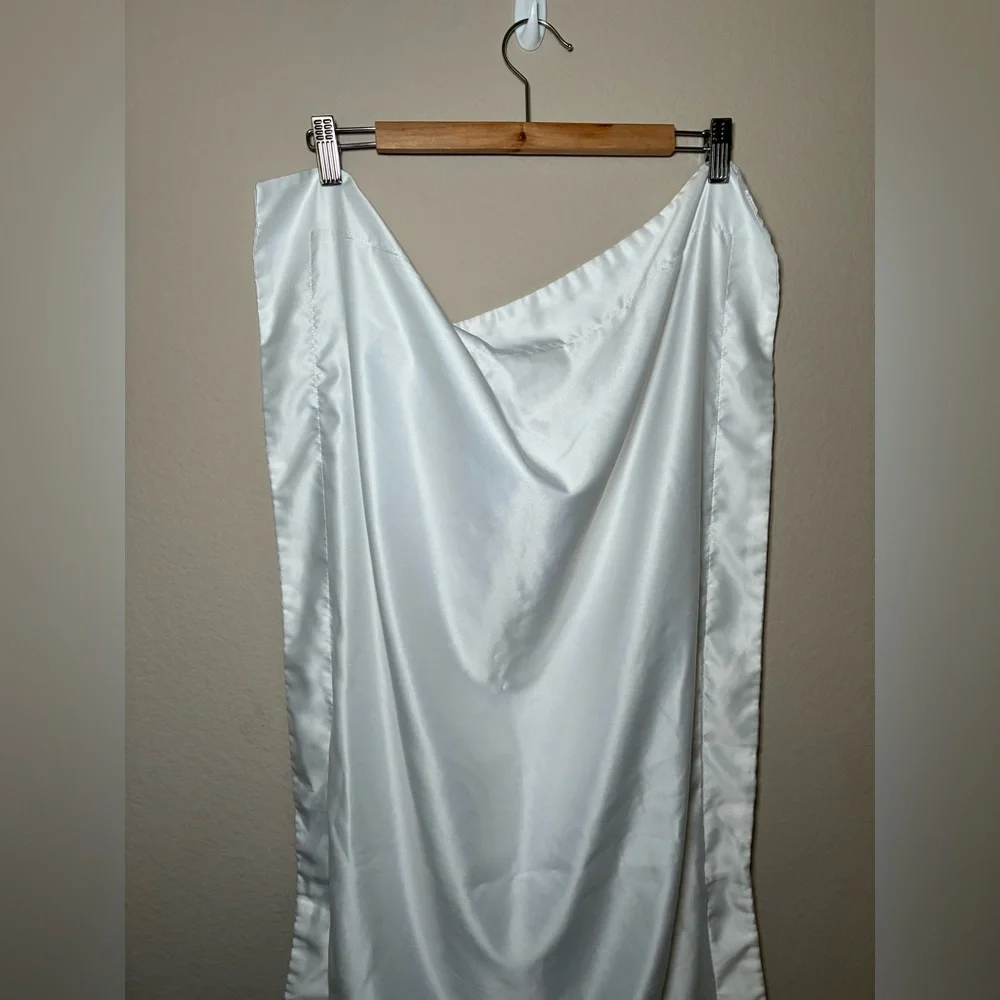 NTBAY White 33 X 20 Satin King Pillow Shams plus 2 inch border